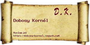 Dobosy Kornél névjegykártya