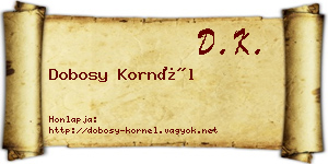 Dobosy Kornél névjegykártya